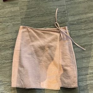 pink tie skirt